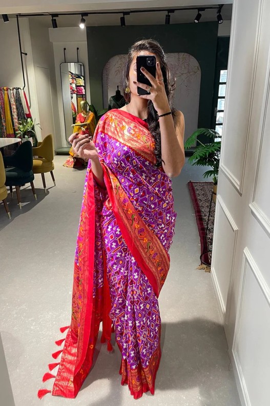 Buy Traditional Patola Saree By Geet Gauri Fashion